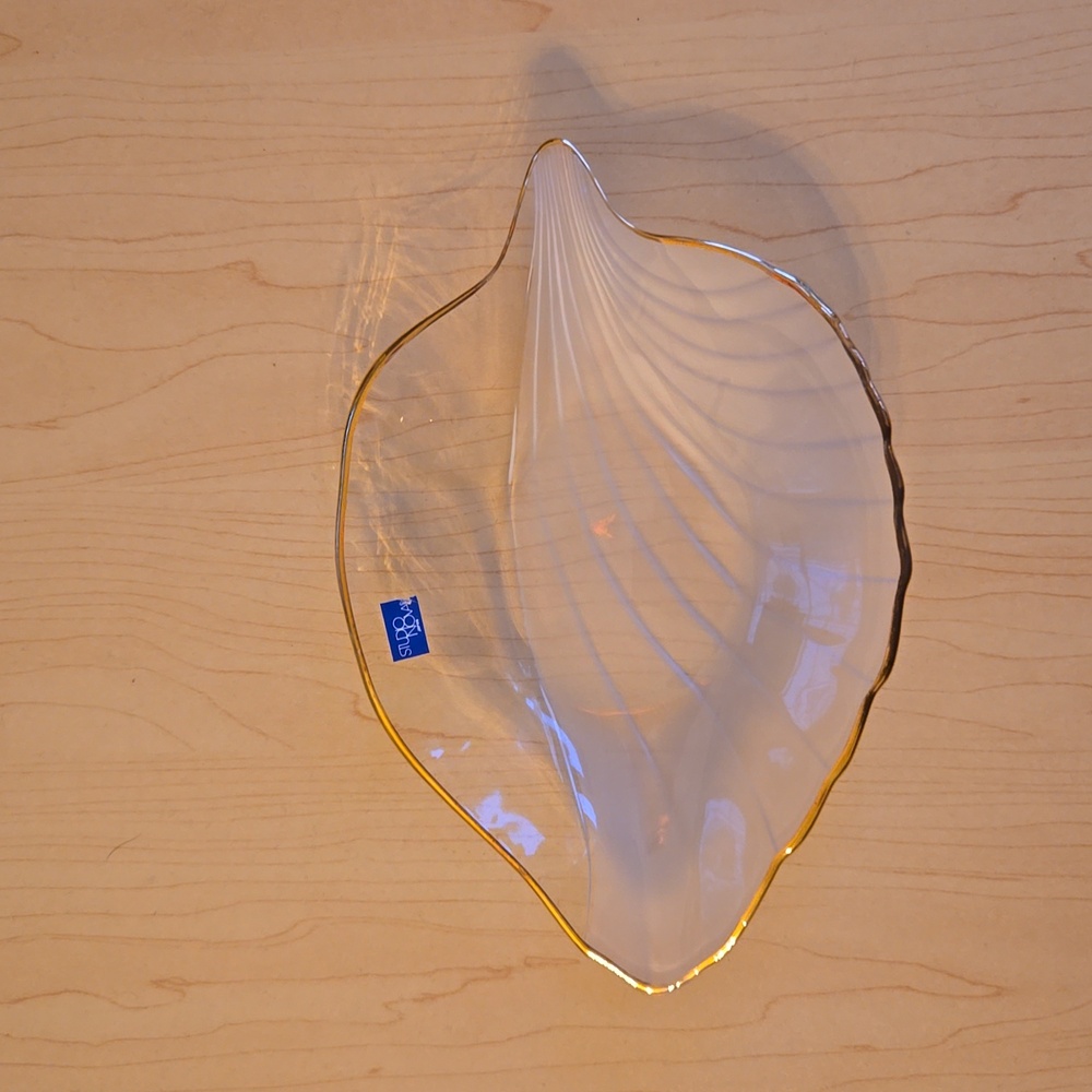 Studio Nova Leaf Dish Gold Edge Candy/ Trinket Dish
